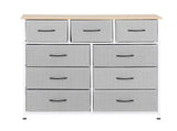 Artiss Chest of 9 Drawers Storage Dresser Tallboy Light Grey DIY-CDR-9D-LI-GY