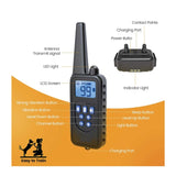Dog Bark Collars - 2x 800m Range Recievers Vibration Sound Light Training Device V238-SUPDZ-39572038877264