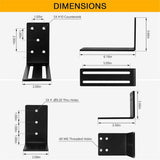 Adjustable Barricades - Drop Open Bar Holder for Security Door Reinforcement Steel U V1192-AZ-W-1096
