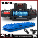 X-BULL 12V Electric Winch 12000LBS 4WD synthetic rope/2PCS Recovery Tracks Sand Mud Track Gen3.0 V211-AUEB-XBEW006RT008V