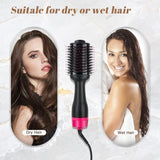 Hot Air One-Step Hair Dryer Negative Ion Anti-Frizz Blowout for Drying,Straightening, Curling and V178-12120