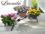 2X Plant Stand Outdoor Indoor Metal Black UM1174-BKX2