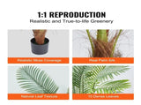 1219 mm Tall Artificial Palm Tree, Anti-Tip PE Faux Plant, Low-Maintenance Lifelike Greenery for V767-VVR-RZRDZW4FT2BLDY2FIV0