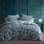 Logan & Mason Cape Conran Teal 250TC 100% Cotton Sateen Quilt Cover Set Queen V442-LED-QUILTCS-CAPECONRAN-TEAL-QS