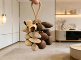 Handmade nutshell wind chime, nutshells rustling in the wind, bringing a touch of mountain forest V1232-GKZSL001