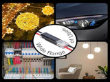 2-Pin Solderless Wire Connector Compact Plug for LED Strips & 1822 AWG Cables, Copper & V1366-AZ2-W-10888