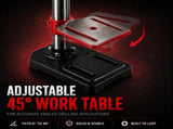 King Tech 450W Drill Press Pedestal Benchtop Bench Stand Pillar 5 Variable Speed V379-DRILLPRS45