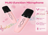 Alpha Mini Portable Karaoke Machine for Adults Kids with 2 Wireless Microphones KAM-6W-PK