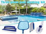 Pool Net, Pool Skimmer Net with Self-Repair Fine Nylon Mesh Bag, Pool Leaf Rake for Above Ground V1366-AZ2-W-22669