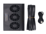 Car Solar Powered Exhaust Fan USB Charging Circulating Automobile Window Cool Fan V1294-YM0901-3113240163311