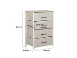 Levede Storage Cabinet Tower Chest Beige CH1050-CR