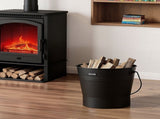 Ash Bucket, 4 PCS with Lid, Shovel, Broom and Gloves, Metal Fireplace Charcoal Bucket and Ash Can, V952-BLHT4JTDGYXTGG4LL001V0