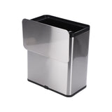 8L Stainless Steel Trash Can Square Design Wall-Mounted Kitchen Garbage Bin with Slide Lid for Home V1294-YM0901-3111250192611