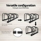 Weisshorn 4 Bike Stand Rack Bicycle Storage Floor Parking Holder Cycling Black BIKE-4-BK