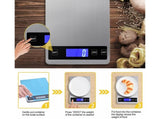 Kitchen Scale Durable Lightweight Electronic Scale Stainless Steel Fast Digital Weight Measure Tool V1263-JX-2445