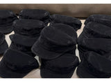 Solid Black SuedeTextured Cavalry Hat, Adjustable 5658cm, Christmas & Halloween Cool Party V1221-XM-LB5147-ZS155
