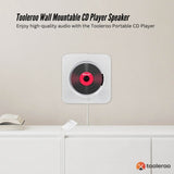 Tooleroo Wall Mountable CD Player Speaker - Bluetooth HiFi FM Radio White V238-SUPDZ-41113578569808