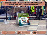 Double Side Sidewalk A-frame Sign Sandwich Board holds Graphic Plastic Panels V63-839411