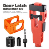 Door Lock and Latch Installation Tool Kit with Hole Saw, Mortise Template and Chisel Guide for V1341-ZY-ZYAEAY3R-ORANGE