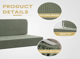 100% Waterproof RV Dinette Cushion Covers Booth Set Elastic Camper Replacement Couch Washable V1259-DP01-A-4443