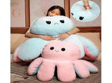 Double-sided blue octopus plush toy, large plush octopus pillow toy blue - Perfect 90cm-max V1237-ZY-203-3581