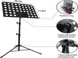 Sheet Music Stand with Carry Bag, Adjustable Folding Music Holder for Guitar, Ukulele, Violin, V1189-LC-AMZ-00099