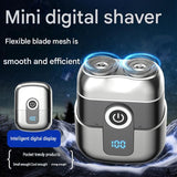 Gray Mini Portable Electric Shaver for Men and two set of spare integral blades - Floating Heads, V888-ELOSUNG56150-5