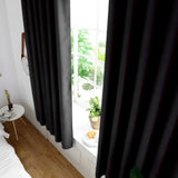 2pcs Set Black Durable Thickened Mildew proof Lightproof Curtain Household V1294-YM0901-JY16889-02