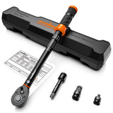 4Pc 3/8" Drive Click Torque Wrench Ratchet Socket Adaptor Extension WorkShop V465-81036
