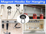 Strong Magnetic Hooks, 70LBS Hooks Heavy Duty Neodymium Magnets with Carabiner Hook, Magnet Swivel V1259-DP01-A-4368