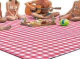 Waterproof Picnic Blanket Beach Outdoor Camping Mat Large Foldable Red V1308-DSZKI-932-2