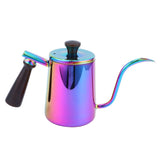 700ml Coffee Kettle 304 Stainless Steel Gooseneck Spout Coffee Drip Pot with Wooden HandleLong V1294-YM0721-3118210016412
