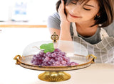 Cake Stand with Dome Lid Plastic Cake Dome Cupcake Holder Charcuterie Board Footed Cake Plate with V1370-AZ4-06594