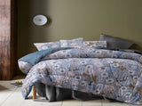 Accessorize 3 Pcs Rainbow Garden Blue Washed Cotton Comforter Set King V442-HIN-COMFORTER-RAINBOWGARDEN-BLUE-KI
