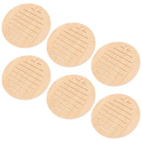 6Pcs Beige Bamboo Placemat Anti-Scalding Pot Mat with Rustic Design for Home V1369-AZ3-W-20256
