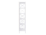 6 Tier Tall Bookshelf, White V1127-AU-CS03-WHT