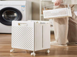 Foldable Laundry Basket with Wheels - Portable Rolling Hamper for Home Use,Storage laundry basket V888-ELOSUNG10922