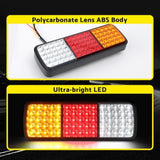 Giantz Pair 75 LED Tail Lights Stop Reverse Indicator 12V Ute Trailer Caravan Truck Boat TAIL-LT-75X2-HRL