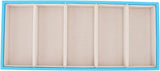 Glasses Organizer Jewelry Tray, 5 Grids Leather Eyeglass Storage Case Sunglass Display Tray and V1259-DP01-A-781