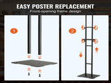 Poster Stand, Adjustable Height Up to 75", Double-Sided Heavy Duty Pedestal Sign Holder, Floor V952-HBJJSDZ475YCPRZ6SV0