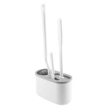 4 Pieces Toilet Bowl Brush Set Punch Free Wall Mounted Toilet Brush Holder with 3 Brush for Bathroom V1294-YM0521-3117230080912