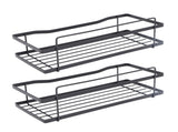 Bathroom Wall Organizer Rustproof Adhesive Carbon Steel Shower Shelves with Hooks for Toilet Kitchen V1294-YM0901-3112230064611