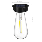 7cm Solar Light Replacement Top, Clear Glass LED Bulb Lamp Cover with Monocrystalline Solar Panel, V1366-AZ2-W-16774