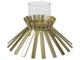 Aura Slatted Pillar Candleholder 23x21cm V637-78717CDL