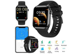 2Pcs Smart Watch Water-Resistant Smartwatch Heart Rate Fitness Tracker-Black V1263-JX-7638