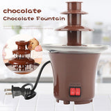 Three-Tier Hot Melt Chocolate Fountain Machine, Family Party Fondue Melting Pot with Rotating Tower V1366-AZ2-W-14784
