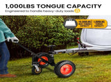 Kartrite 3-Wheel Adjustable Trailer Dolly Heavy Duty Caravan Mover 1000 lbs Tongue Capacity Dur ATD-TD77-BLK