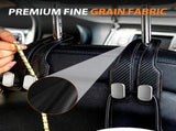 Car Seat Back Double Hook, Universal Premium Stitched Leather and Aluminum-Magnesium Alloy Double V1258-DP02-F-45