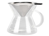 400ml Glass Coffee Pot Kettle Heat Resistant Pour Over Coffee Maker with Stainless Steel Filter for V1294-YM0714-3118210299212