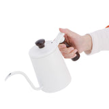 700ml Hand Drip Coffee Pot 304 Stainless Steel Long Spout Coffee Making Kettle with Wooden Handle V1294-YM0718-3118210018511